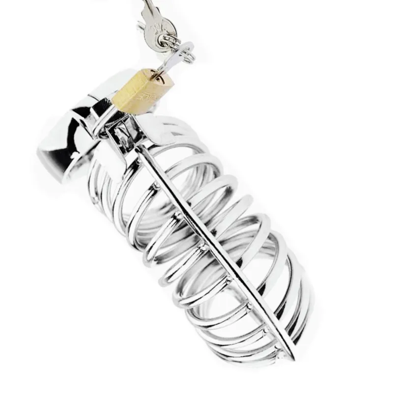 Men's Stainless Steel Male Pennis Lock Cook Penis Ring Cage Male Chastity Device for Men Penis J0345 45mm