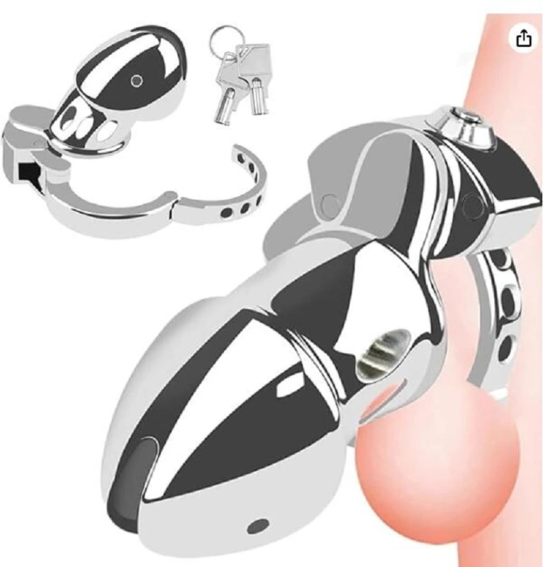 stainless steel Ribs Male Chastity Cage Rings and Invisible Lock for Man Penis Exercise Bondage Gear & Accessories Lightweight Adult Sex Toys