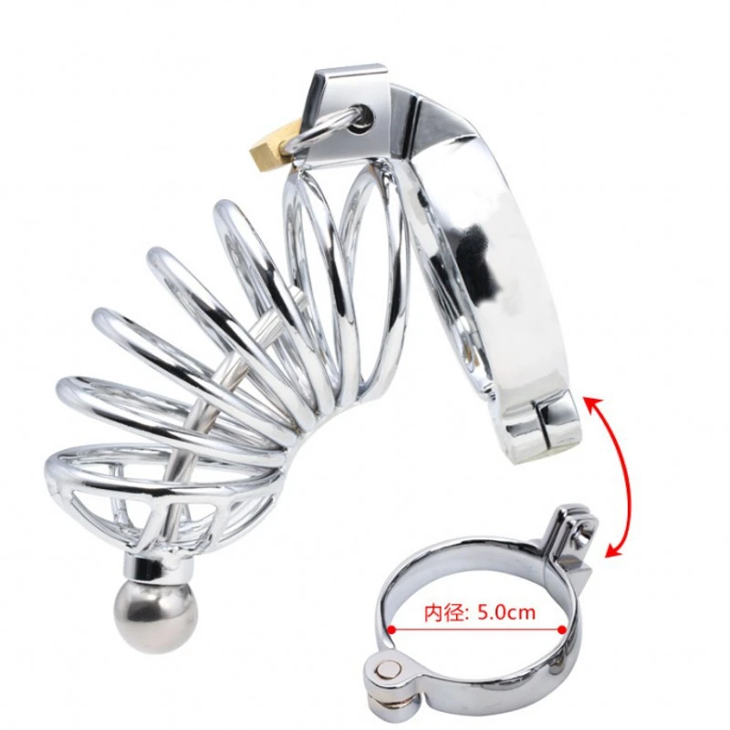 Male Chastity Cage Sex Toys for Men, FEELKIDA Large Chastity Device with 3 Sizes Rings and Elastic Auxiliary Belt for Men Penis Exercise