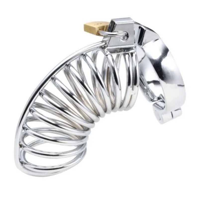 Men's Stainless Steel Male Pennis Lock Cook Penis Ring Cage Male Chastity Device for Men Penis J0345 45mm
