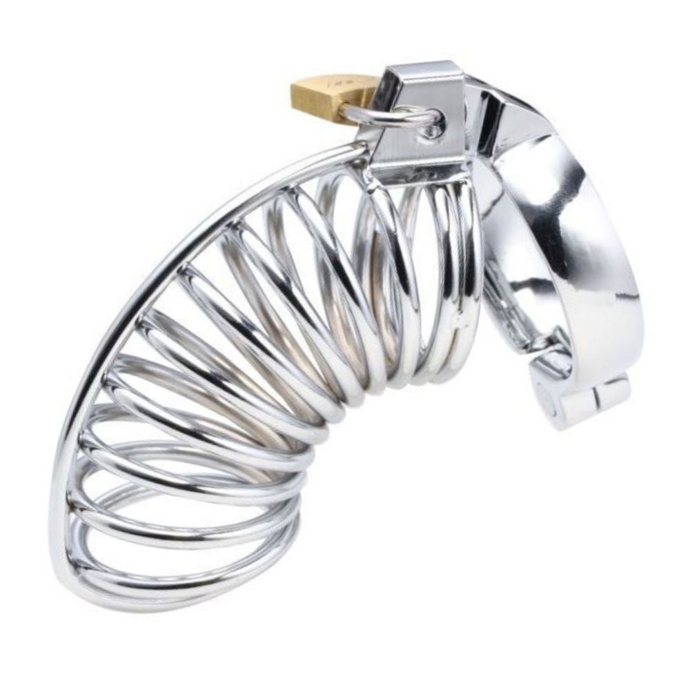 Men's Stainless Steel Male Pennis Lock Cook Penis Ring Cage Male Chastity Device for Men Penis J0345 45mm