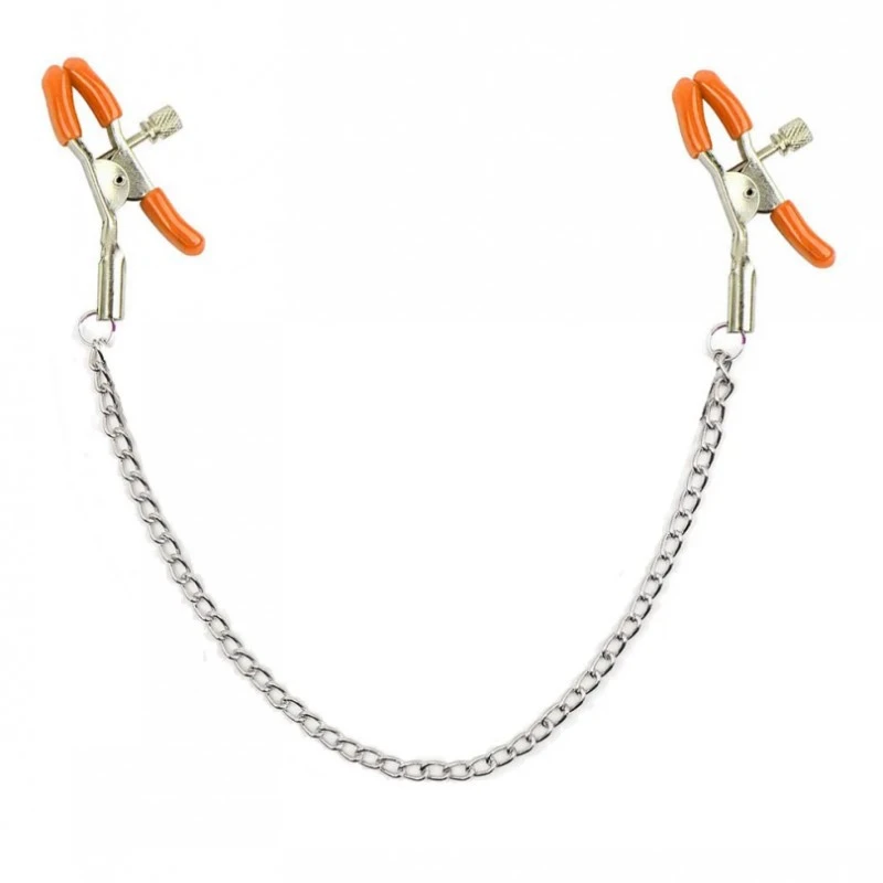Stainless Steel Metal Chain Nipple Milk Clips Breast Clip Sex Slaves Nipple Clamps Sex Toys Butterfly Style for Couples