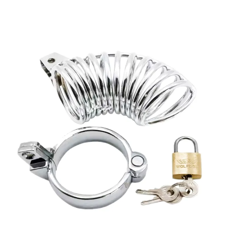 Men's Stainless Steel Male Pennis Lock Cook Penis Ring Cage Male Chastity Device for Men Penis J0345 45mm