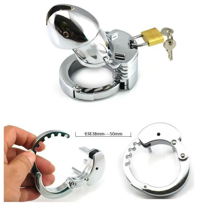 FST Chastity Cage Hollowed Out Chastity Devices Can Long Time Wear Penis Cage with Lock and Key for SM Play Chastity Lock Adult Sex Toys for Male