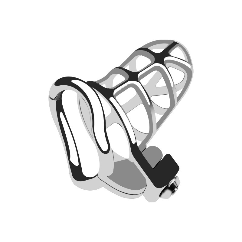 Male Chastity Device Cock Cage - UTIMI Zinc Alloy Invisible Lock Chastity Cage with 3 Active Rings & Keys Adult Sex Toy for Men Penis Exercise and Abstinence | Silvery