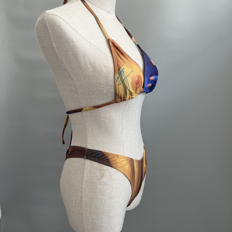 Women Sexy Thong String 2 Piece Bikini Set Cheeky Halter Swimsuit
