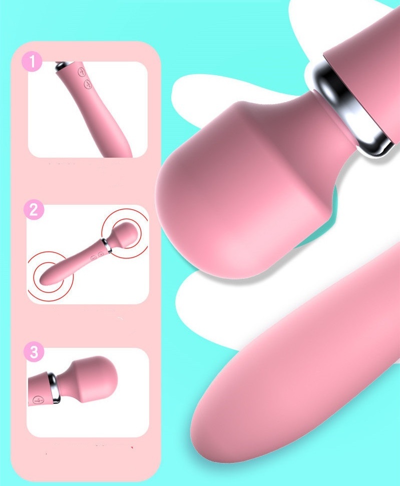 Ava Vibrator Wand [Sex Toys] Clit Stimulator Vibrators | Vibrator for Woman | Sex Toy | Gifts for Women | 20 Patterns & 8 Speeds of Pleasure | Quiet & Small | Adult Sex Toys