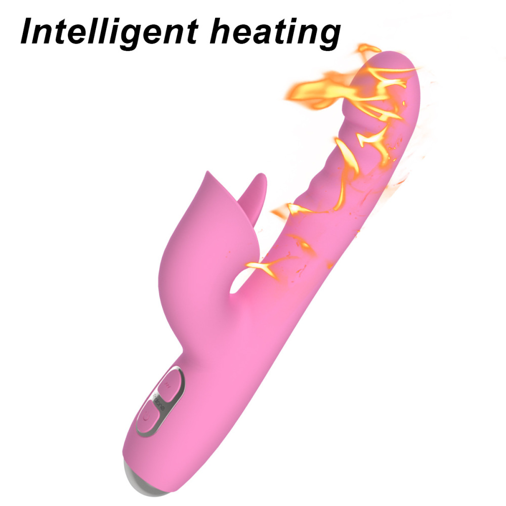 G Spot Rabbit Vibrator with Heating Function and Bunny Ears for Clitoris G-spot Stimulation
