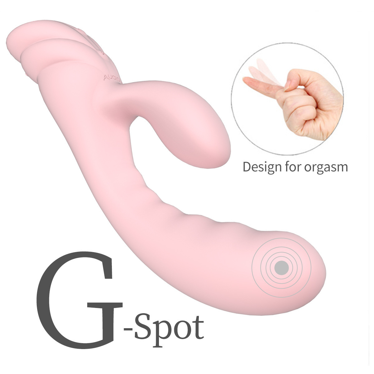 Dual Rabbit Vibrator for Women - Made of Body-Safe Silicone, Fully Waterproof, USB Rechargeable - Dual Vibrating Massager with 10 Vibration Settings