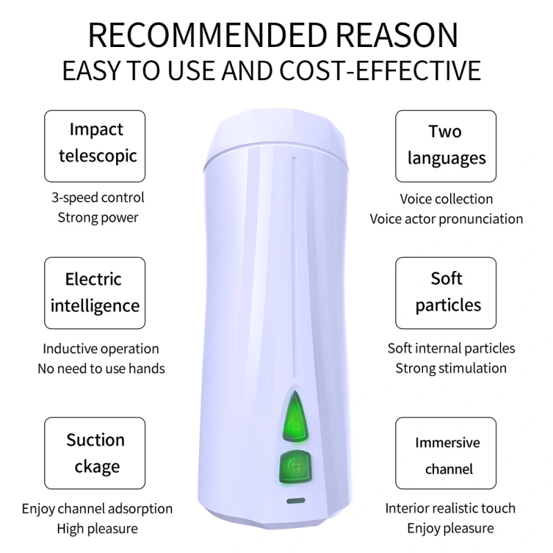 Automatic Male Masturbator Cup - Without Hands Masturbators Stroker with 10 Vibrating Modes Male Pleasure Blowjob Machine