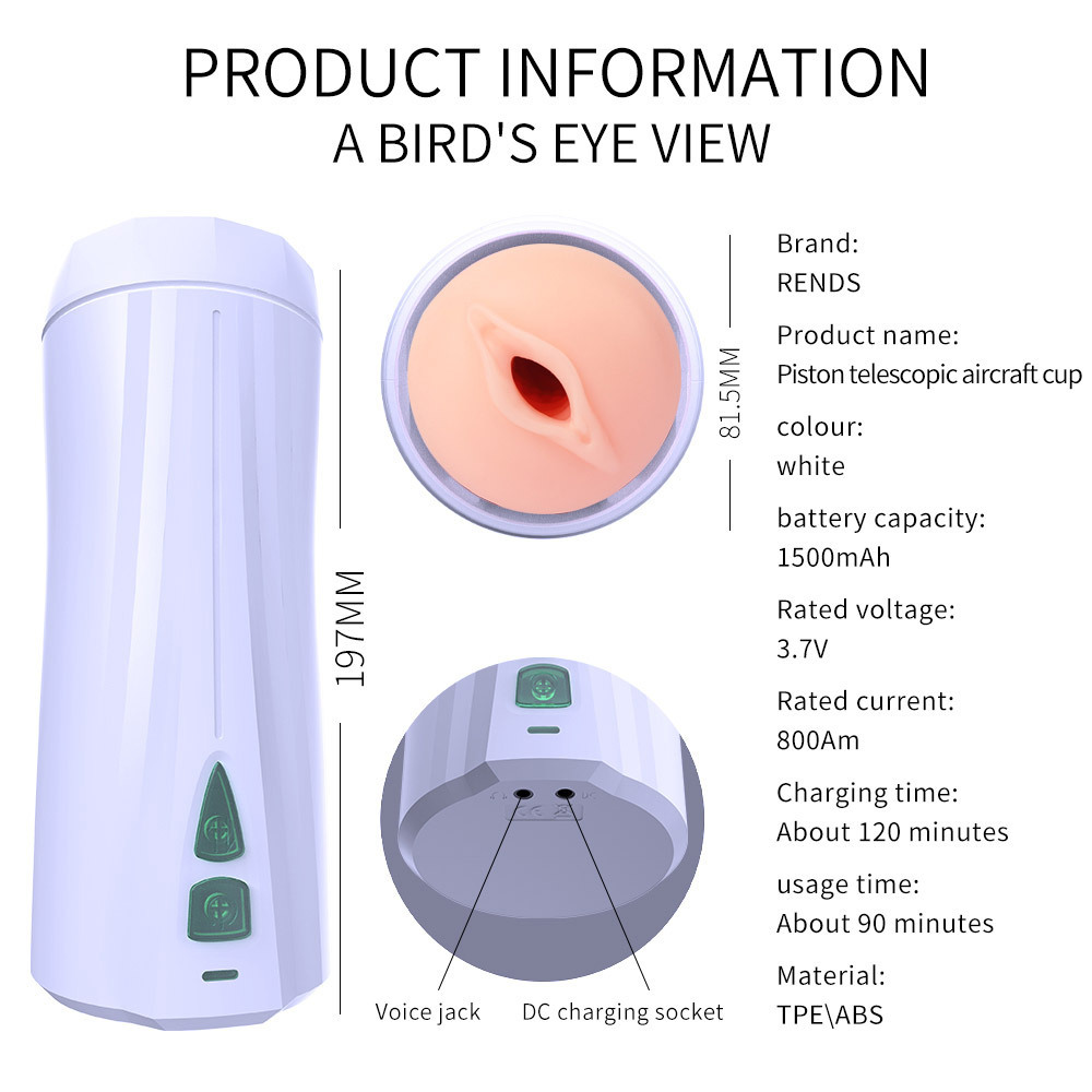 Automatic Male Masturbator Cup - Without Hands Masturbators Stroker with 10 Vibrating Modes Male Pleasure Blowjob Machine