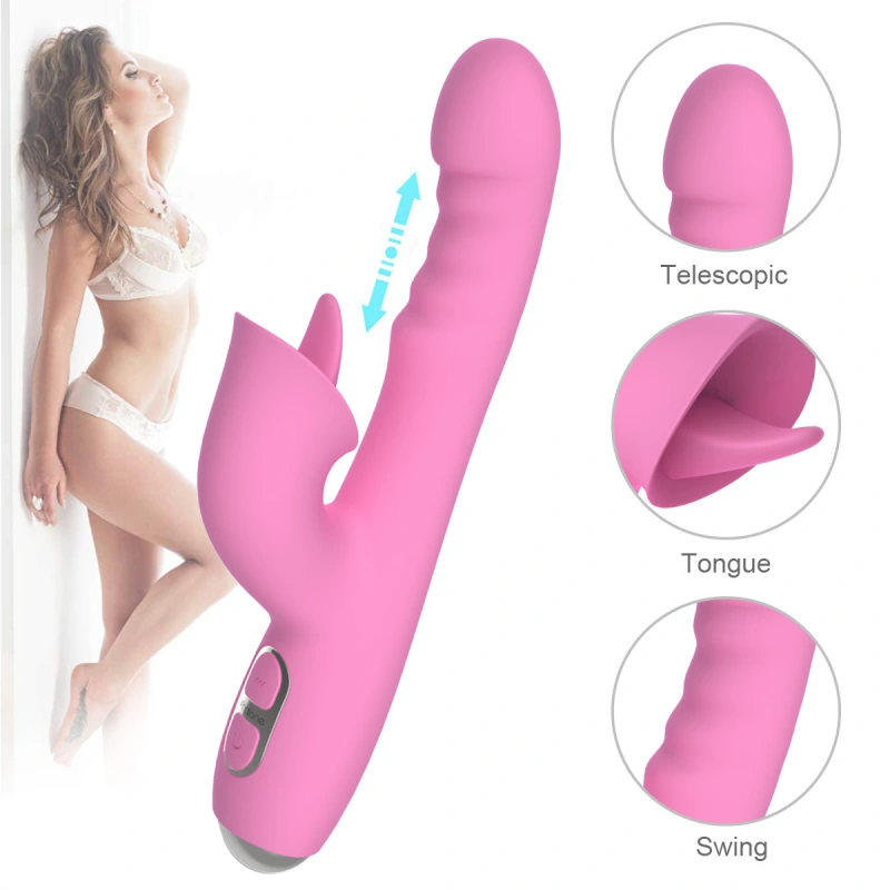 G Spot Rabbit Vibrator with Heating Function and Bunny Ears for Clitoris G-spot Stimulation