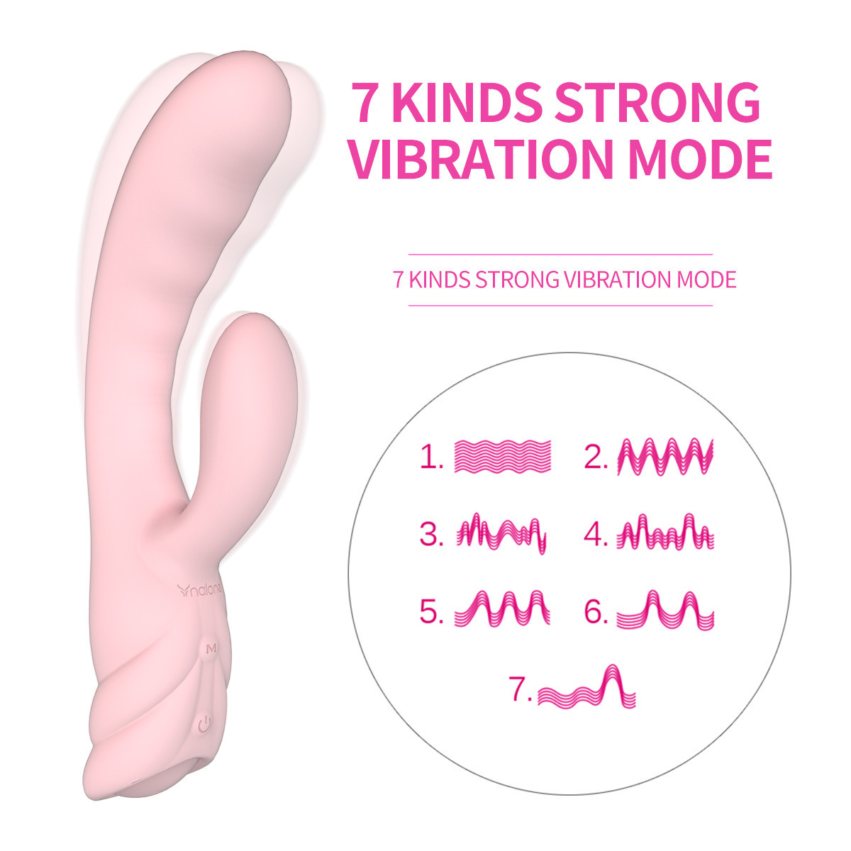 Dual Rabbit Vibrator for Women - Made of Body-Safe Silicone, Fully Waterproof, USB Rechargeable - Dual Vibrating Massager with 10 Vibration Settings