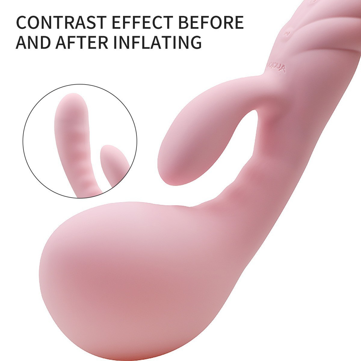 Dual Rabbit Vibrator for Women - Made of Body-Safe Silicone, Fully Waterproof, USB Rechargeable - Dual Vibrating Massager with 10 Vibration Settings