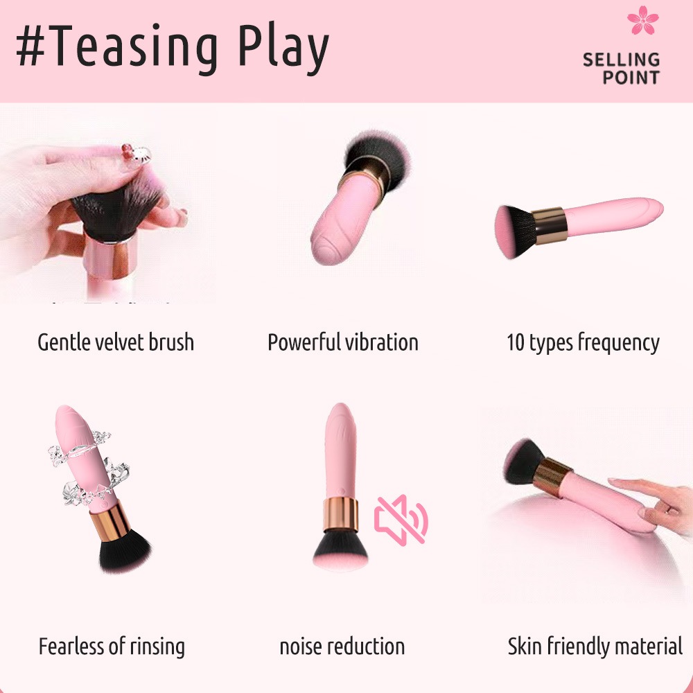 Night cherry vibrator soft brush adult sex product