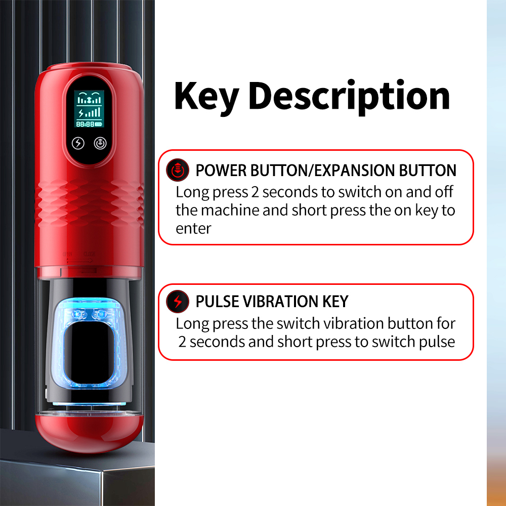 Male Masturbator Automatic Powerful Thrusting Rotating Stimulation Pocket Pussy Blowjob Masturbation Realistic Sex Toys with Suction Cups (Sapphire Blue)