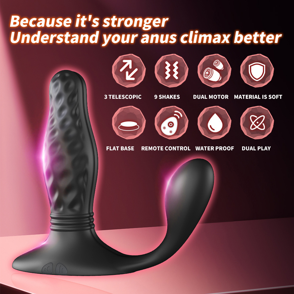 360 ° rotating anal vibrator prostate massager, ergonomically designed anal plug, suitable for anal sex toys for men, women, and couples