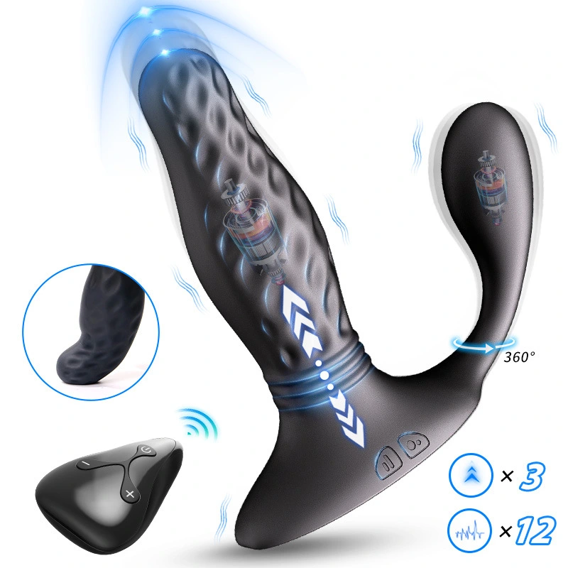 360 ° rotating anal vibrator prostate massager, ergonomically designed anal plug, suitable for anal sex toys for men, women, and couples