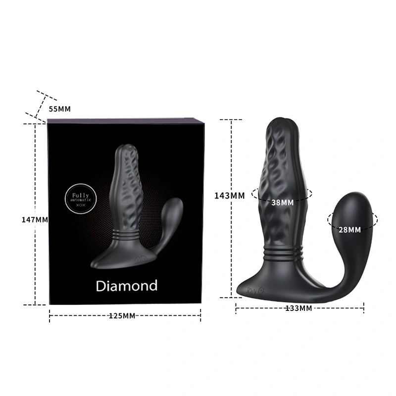 360 ° rotating anal vibrator prostate massager, ergonomically designed anal plug, suitable for anal sex toys for men, women, and couples