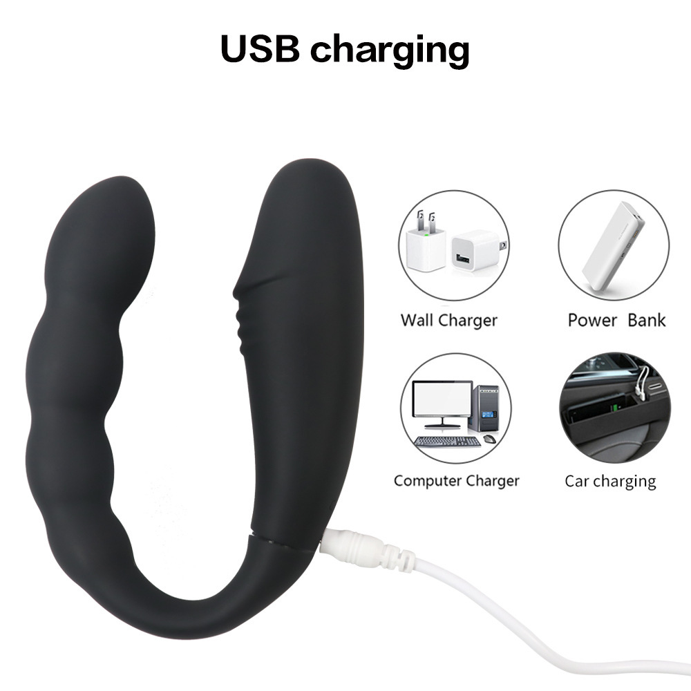 with 5 Electric Shock & 10 Vibrating Modes, Remote Control Prostate Vibrator Anal Dildo Adult Toys for Men Gay Women