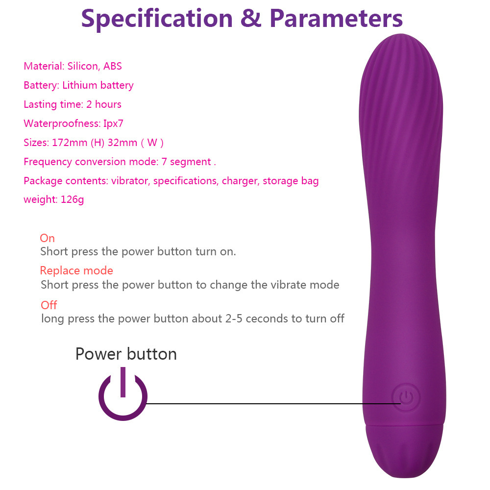 G-spot vibrator, 10 powerful vibrations for clitoral, vaginal, and anal stimulation