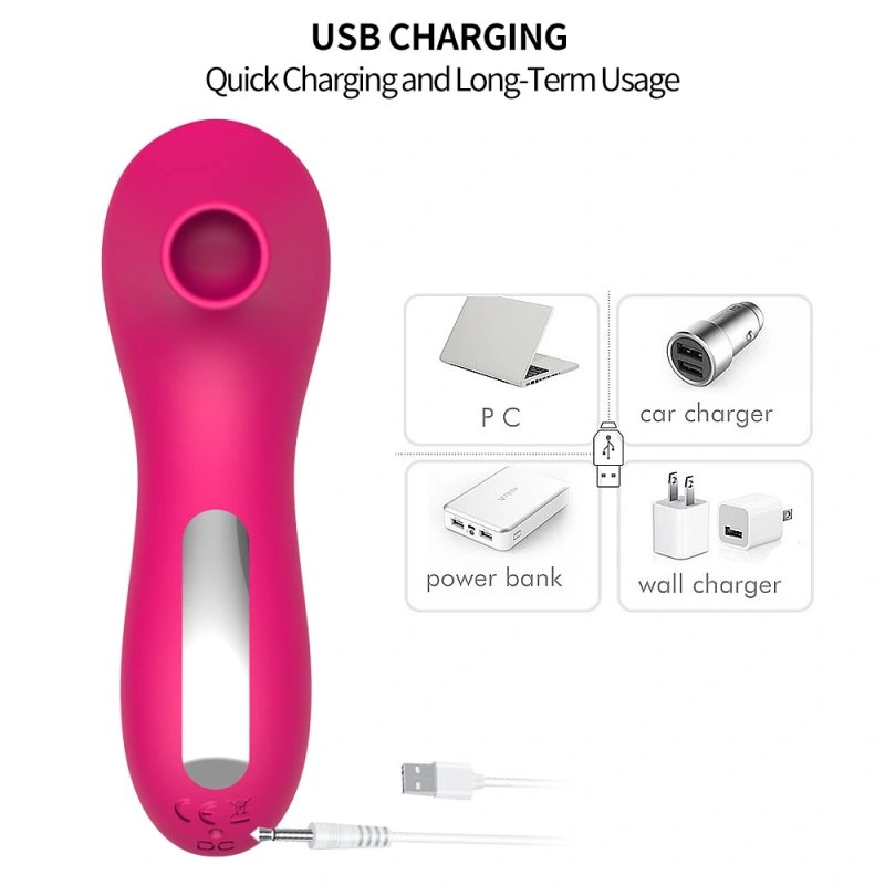 Adult sex toy Dildo suction vibrator -2-in-1 clitoral stimulator with 9 suction and vibration modes, suitable for female clitoris