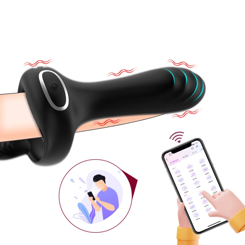 Vibrating Cock Ring Adult Sex Toys for Men, 3 in 1 Penis Ring Vibrator with 10 Vibration Modes G-Spot & Clitoral Stimulator