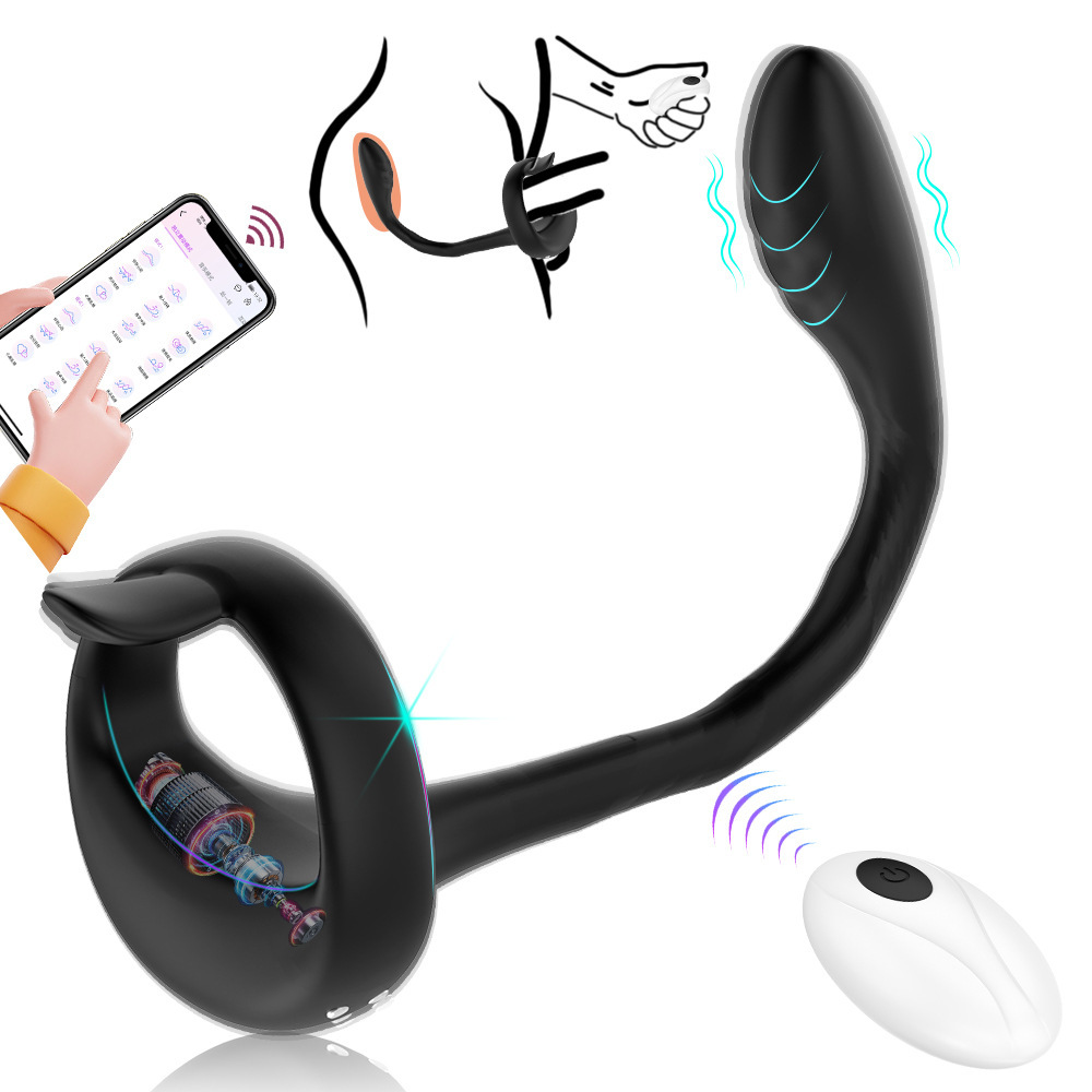 Vibrating Cock Ring Adult Sex Toys for Men, 3 in 1 Penis Ring Vibrator with 10 Vibration Modes G-Spot & Clitoral Stimulator