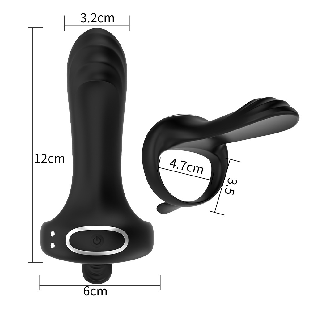 Vibrating Cock Ring Adult Sex Toys for Men, 3 in 1 Penis Ring Vibrator with 10 Vibration Modes G-Spot & Clitoral Stimulator