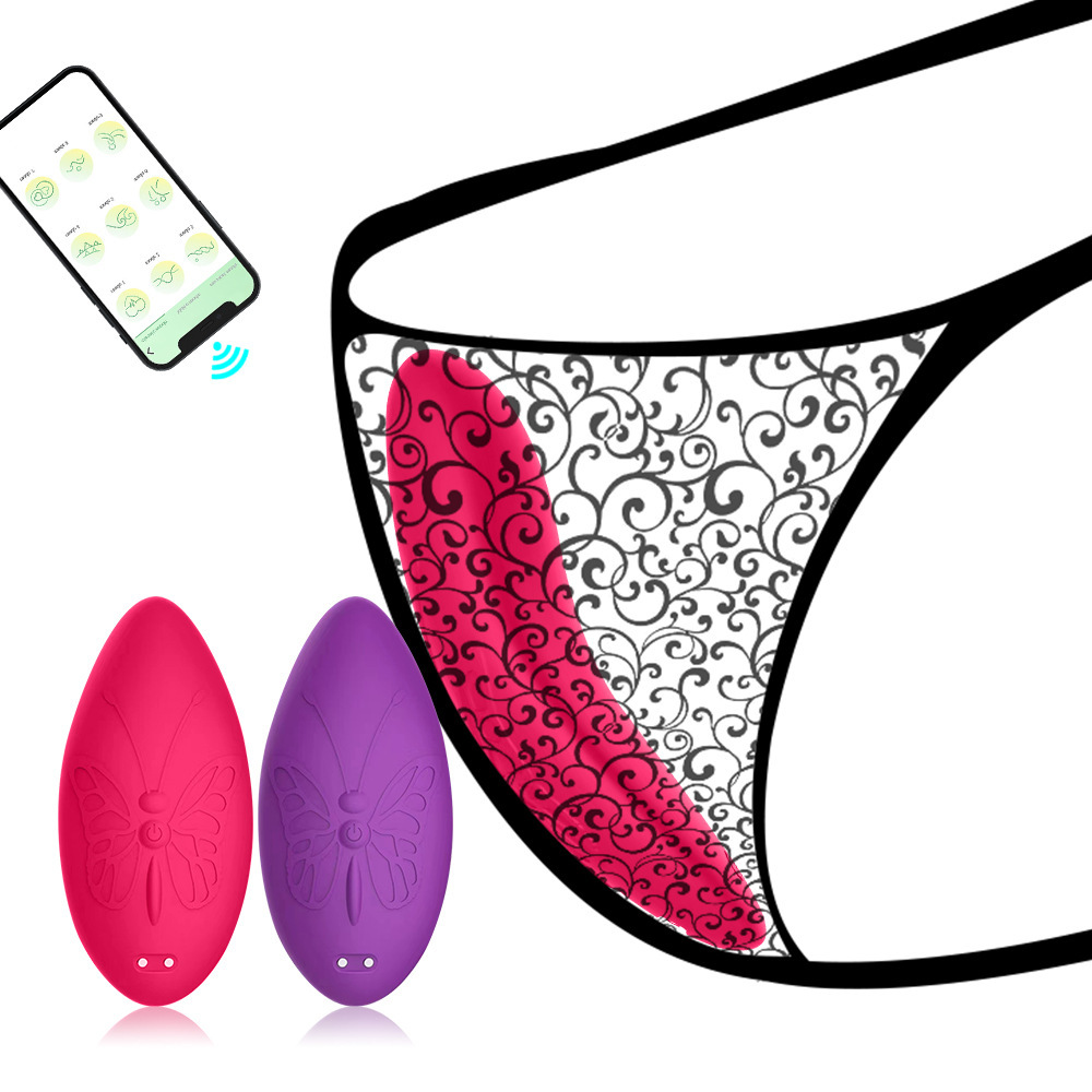 Wearable Panty Vibrator with App & Remote Control Vibrating Eggs,Rechargeable Butterfly Vibrators Clitorals Stimulator Vibrating Panties Wearable Sex Toy for Women (Red)