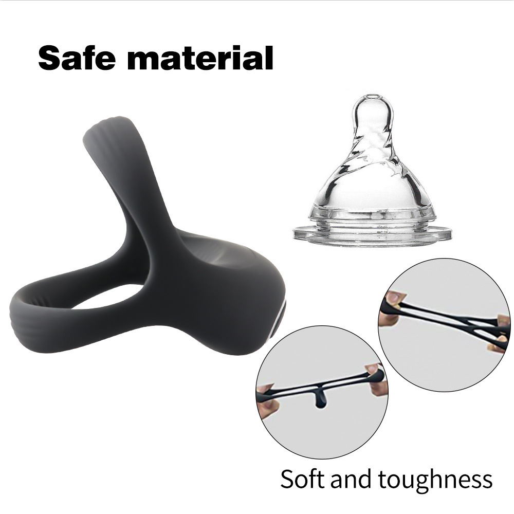 Vibration rooster ring, male sex toy silicone penis ring, 10 strong vibration modes, suitable for male couples' entertainment, male erection enhancement and Clit vibrator
