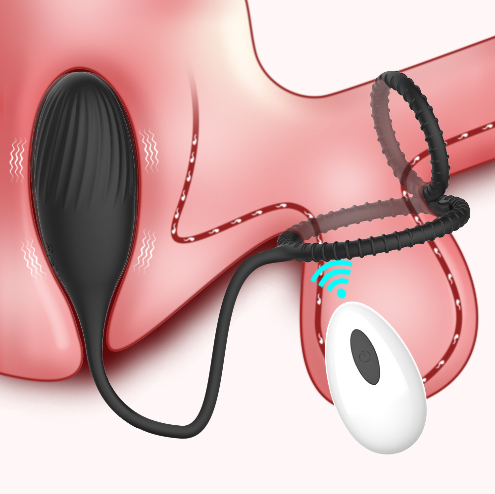 Vibration anal plug with cockscomb ring, remote control APP prostate massager penis ring vibrator