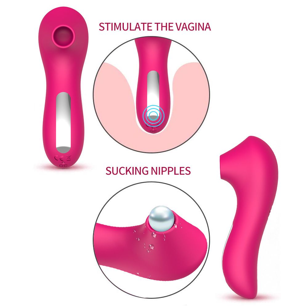 Adult sex toy Dildo suction vibrator -2-in-1 clitoral stimulator with 9 suction and vibration modes, suitable for female clitoris