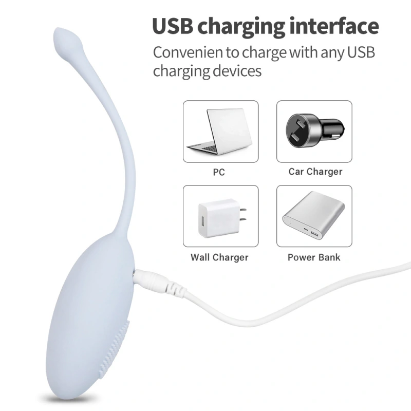 Silent Vibrating Remote Control Vibrator Silicagel Eggs Vibrators Sex Toys USB Rechargeable G Spot Vaginal Bullet Vibrators for Adults Jumping Egg