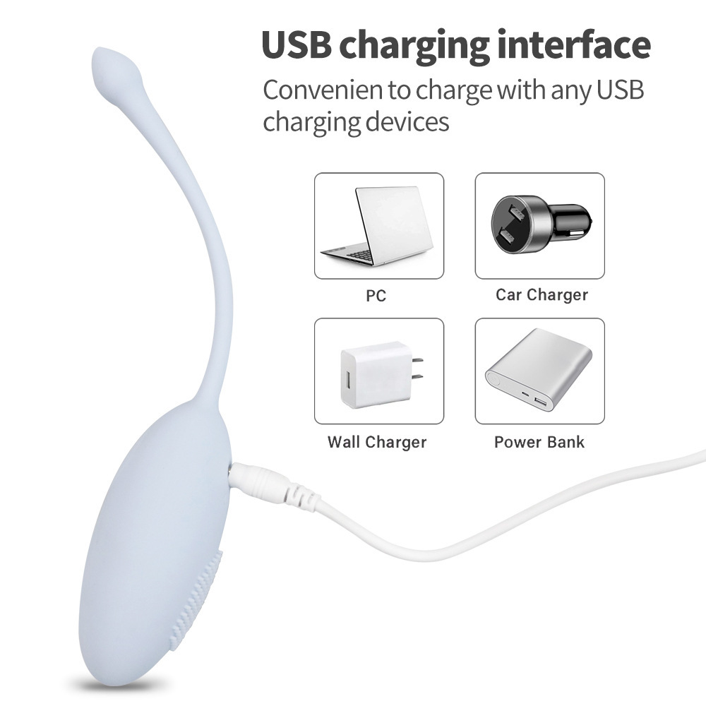 Silent Vibrating Remote Control Vibrator Silicagel Eggs Vibrators Sex Toys USB Rechargeable G Spot Vaginal Bullet Vibrators for Adults Jumping Egg