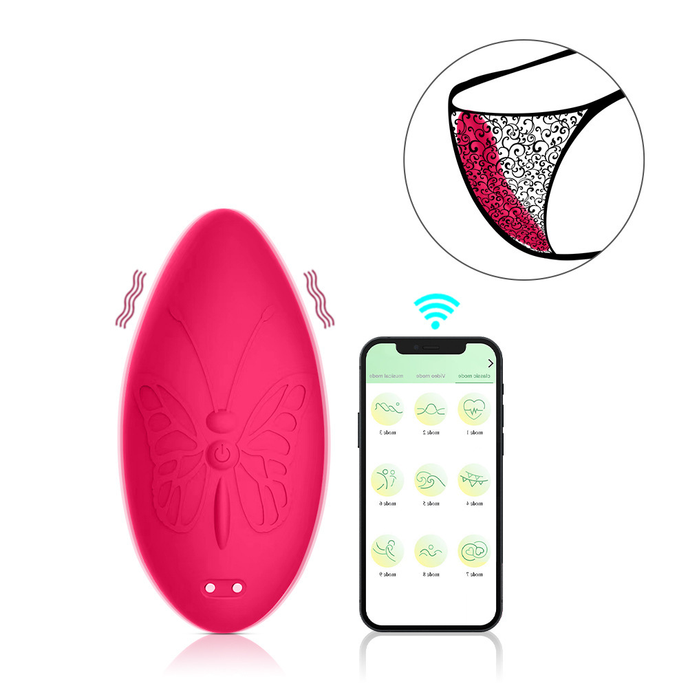 Wearable Panty Vibrator with App & Remote Control Vibrating Eggs,Rechargeable Butterfly Vibrators Clitorals Stimulator Vibrating Panties Wearable Sex Toy for Women (Red)