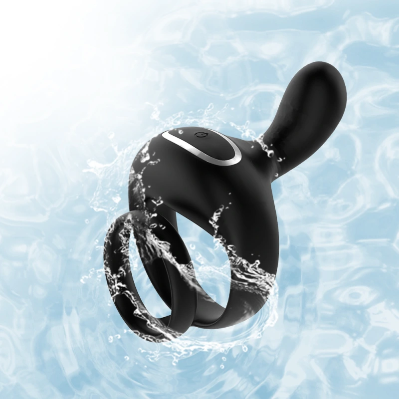 Vibration Cockcomb Ring Stimulator, Silicone Happy Penis Ring Vibrator Couple Adult Male Sex Toy