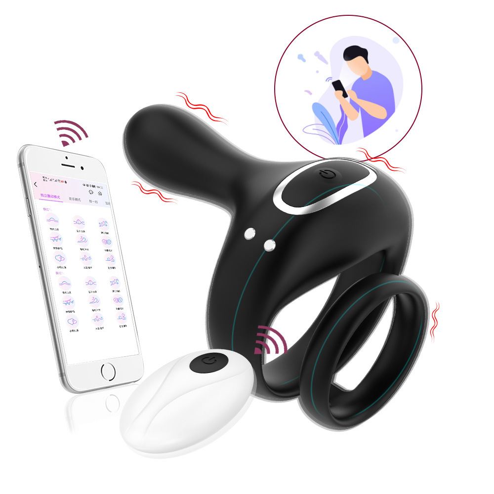 Vibration Cockcomb Ring Stimulator, Silicone Happy Penis Ring Vibrator Couple Adult Male Sex Toy