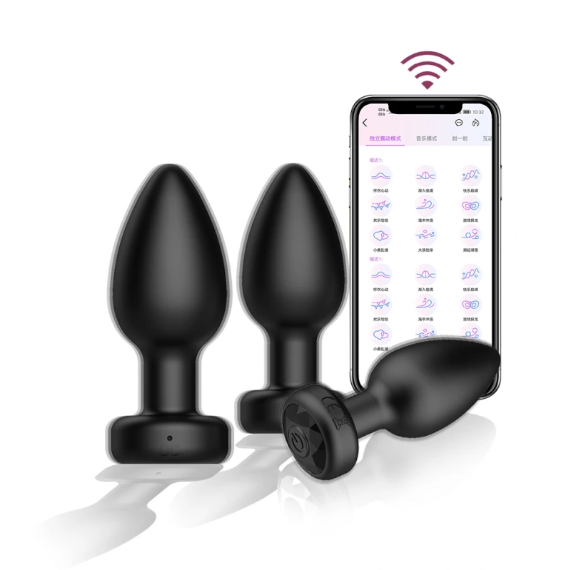 Anal plug vibrator sex toy -10 frequency vibration smooth silicone anal toy
