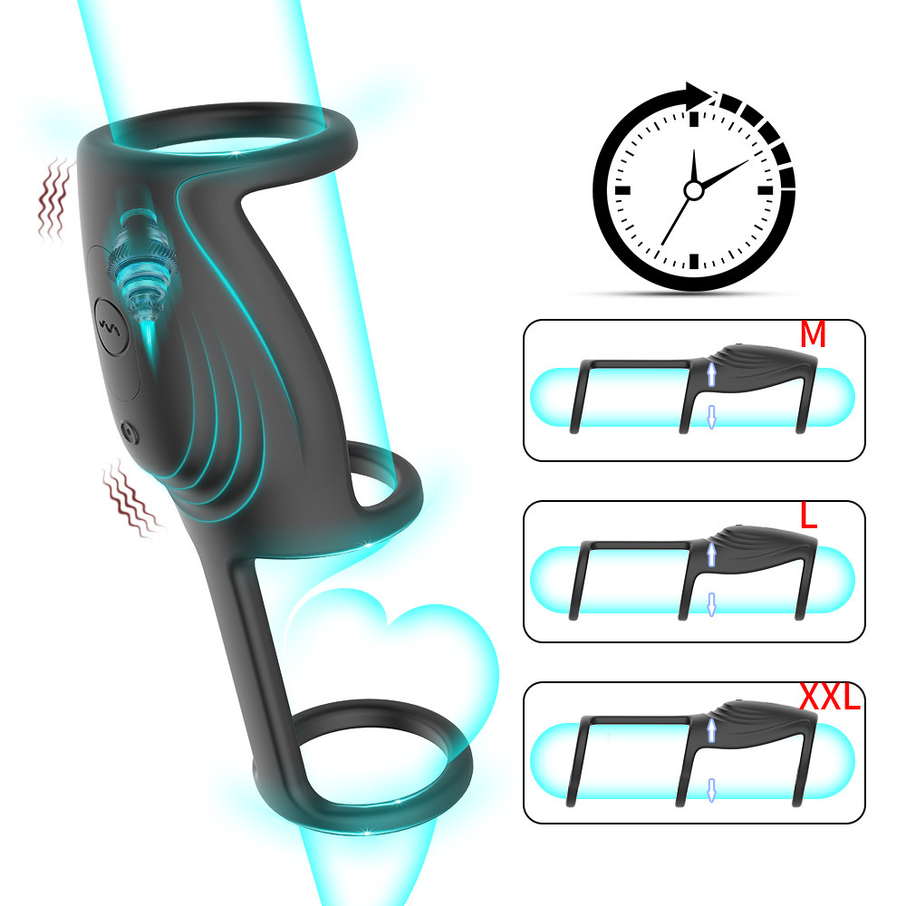 Male Penis Cock Ring Vibrator G-spot Dildo Personal Massager Sex Toys For Men