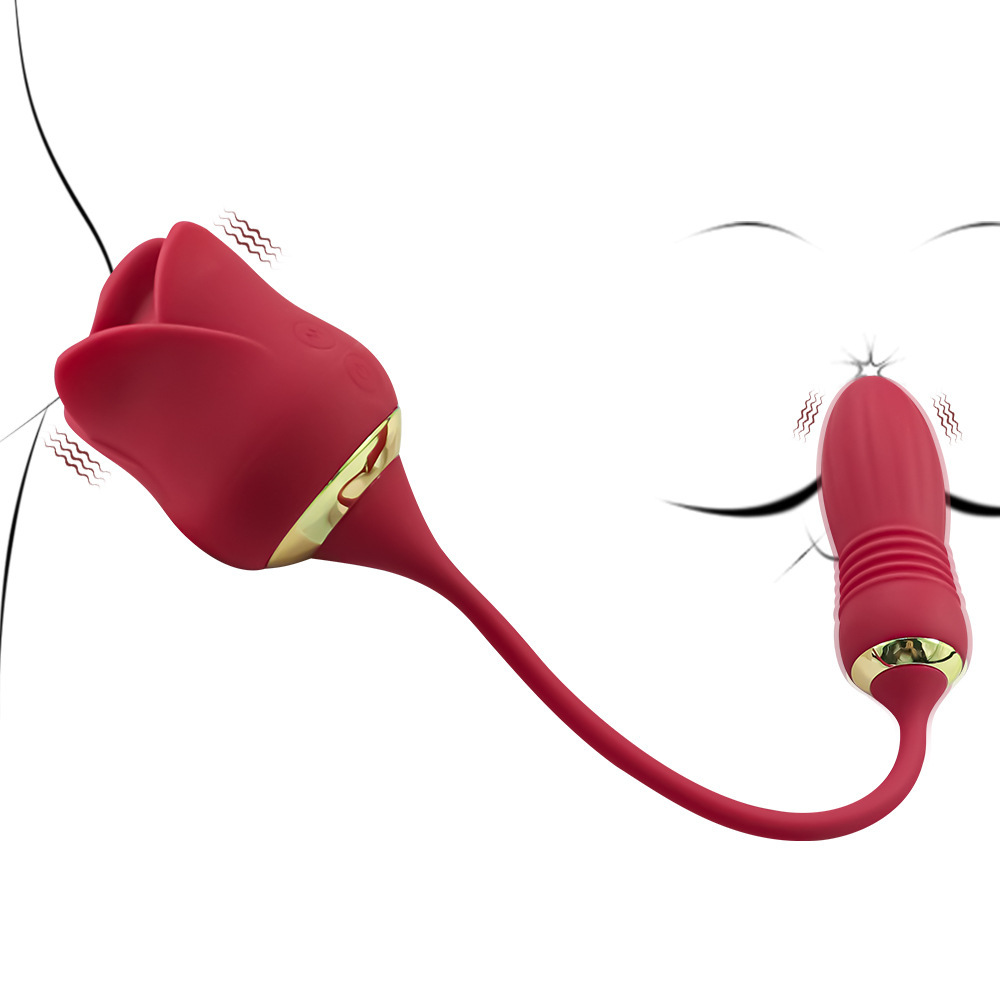 Rose Shape Sucking Vibrator Clitoral G-spot Suction Sex Toy 10 Speed WaterProof