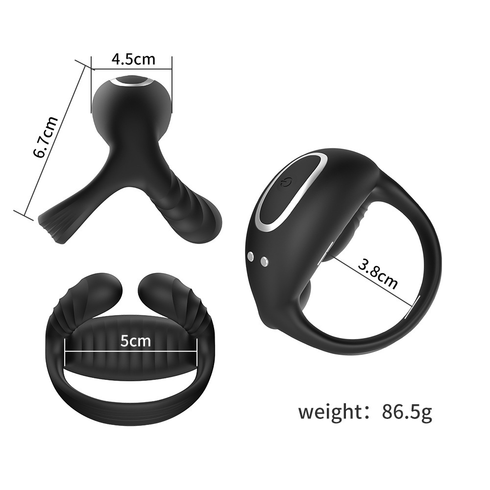 Men Penis Cock Ring Vibrator G-spot Dildo Massager Sex-Toy For Women-Couples US
