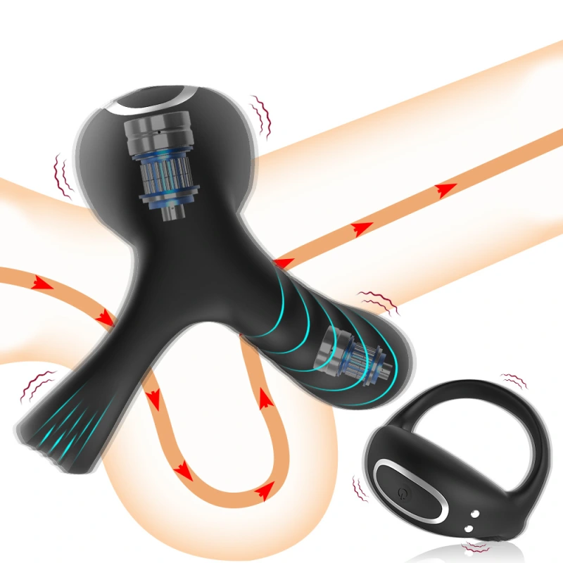 Men Penis Cock Ring Vibrator G-spot Dildo Massager Sex-Toy For Women-Couples US