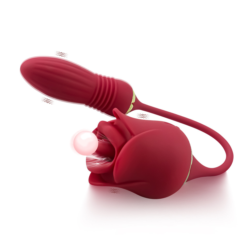 Rose Shape Sucking Vibrator Clitoral G-spot Suction Sex Toy 10 Speed WaterProof