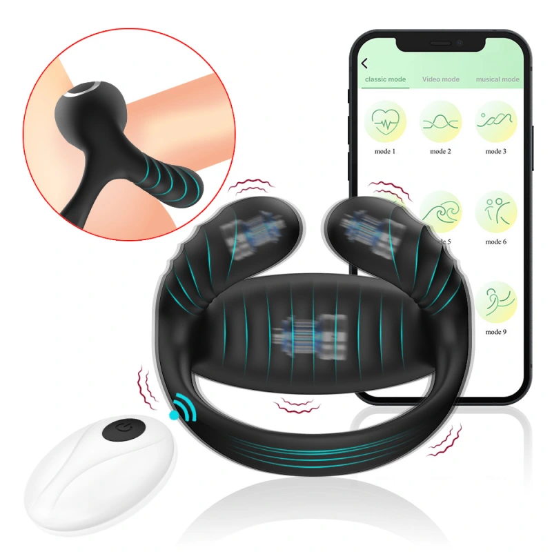 Men Penis Cock Ring Vibrator G-spot Dildo Massager Sex-Toy For Women-Couples US
