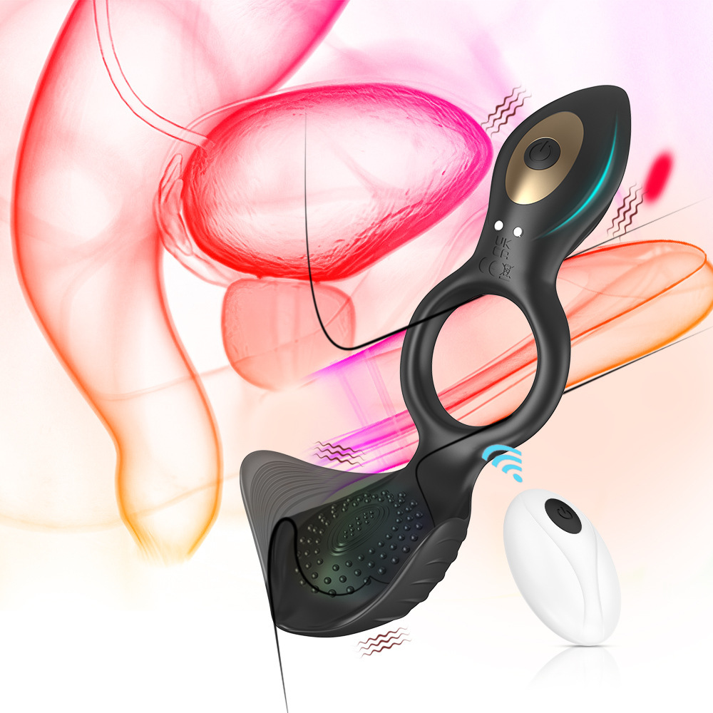 Male Vibrating Penis Erection Enhancer Cock Ball Ring Sex Toys for Men Couples