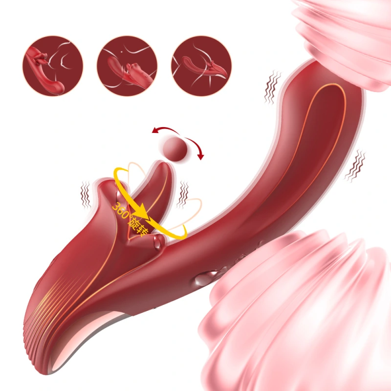 G-Spot Vibrator with 7 Flapping 7 Vibrating 5 Licking & Sucking