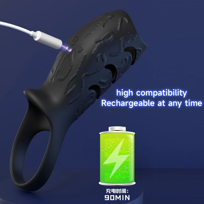 Vibrating Cock Ring Penis Sleeve Erection Clitoris Vibrator Sex Toys Men Women