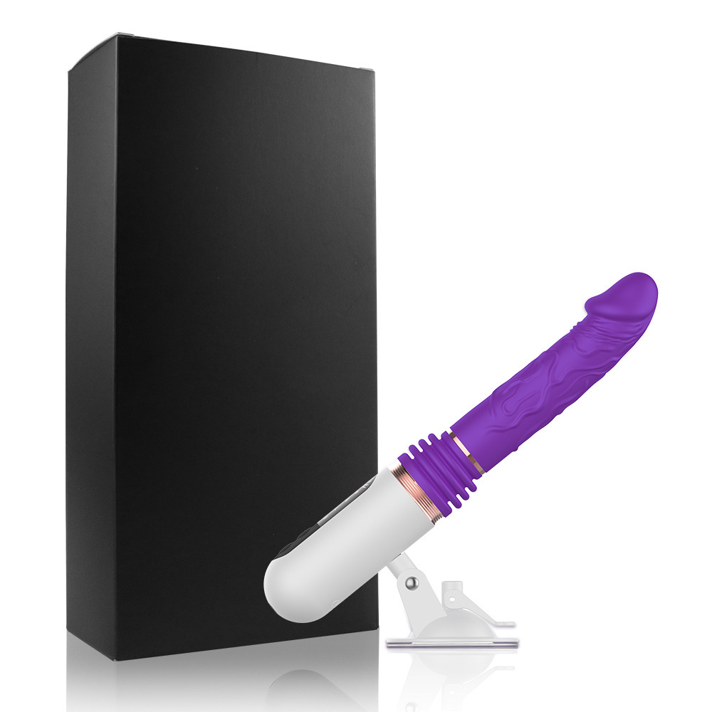 Heating Thrusting Dildo Vibrator Remote HandsFree Gun Machine Sex Toys for Women