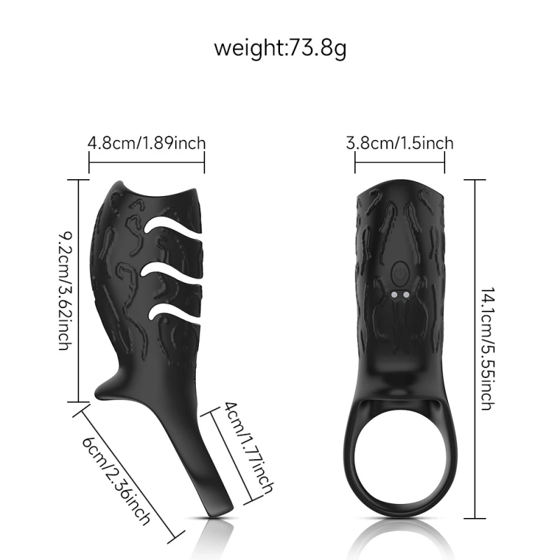 Vibrating Cock Ring Penis Sleeve Erection Clitoris Vibrator Sex Toys Men Women